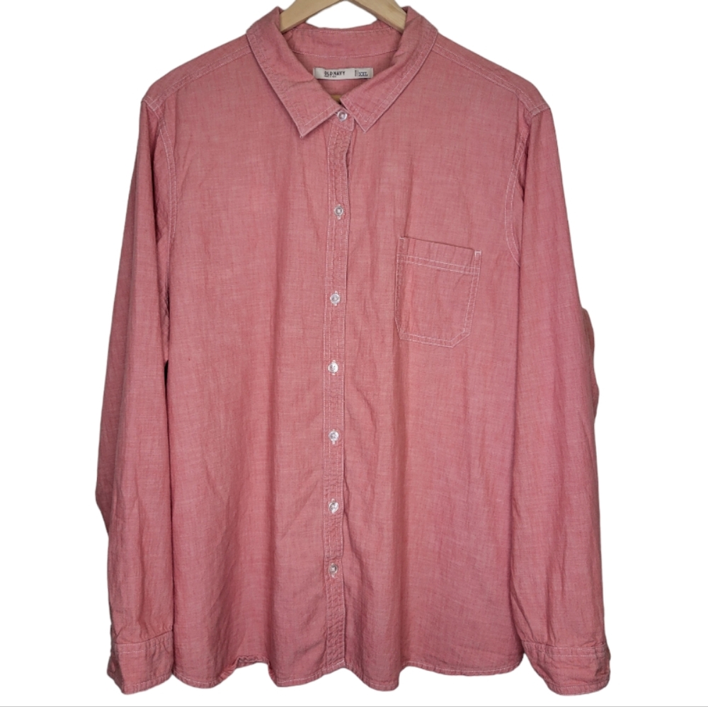 Old Navy Top Cotton Button Down Size XXL
